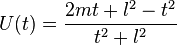 U(t)=\frac{2mt+l^2-t^2}{t^2+l^2}