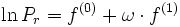  \ln P_r = f^{(0)} + \omega \cdot f^{(1)} 