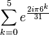  \sum_{k=0}^5 e^\frac{2i\pi 6^k }{31}