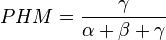 PHM = \frac{\gamma}{\alpha + \beta + \gamma}