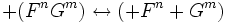 +(F^nG^m) \leftrightarrow (+F^n+G^m)