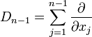 D_{n-1}=\sum_{j=1}^{n-1}\frac{\partial}{\partial x_{j}}