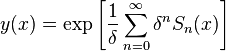 y(x) = \exp\left[\frac{1}{\delta}\sum_{n=0}^\infty \delta^nS_n(x)\right]