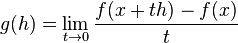 g(h)=\lim_{t \to 0} \frac{ f(x + th) - f(x) }{ t } 