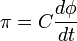  \pi = C \frac{d\phi}{dt}