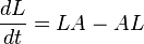 \frac{dL}{dt}=LA-AL