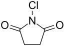 Skeletal formula of N-chlorosuccinimide