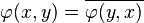 \varphi(x, y) = \overline{\varphi(y, x)}