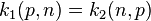 k_1(p,n) = k_2(n,p)