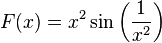 F(x)=x^2\sin\left(\frac{1}{x^2}\right)