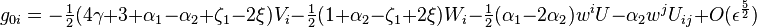 g_{0i}=-\textstyle\frac12(4\gamma+3+\alpha_1-\alpha_2+\zeta_1-2\xi)V_i-\textstyle\frac12(1+\alpha_2-\zeta_1+2\xi)W_i
-\textstyle\frac12(\alpha_1-2\alpha_2)w^iU-\alpha_2w^jU_{ij}+O(\epsilon^{\frac52})\;