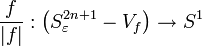 \dfrac{f}{|f|}: \left(S^{2n+1}_{\varepsilon} -V_f \right) \rightarrow S^1