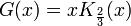 G(x) = x K_{\frac{2}{3}}(x)