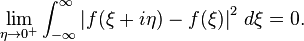 \lim_{\eta\to 0^+}\int_{-\infty}^\infty \left|f(\xi+i\eta)-f(\xi) \right|^2\,d\xi = 0.