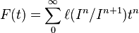 F(t) = \sum_0^\infty \ell(I^n / I^{n+1}) t^n