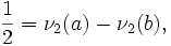 \frac12 = \nu_2(a) - \nu_2(b),