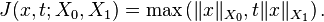 J(x, t; X_0, X_1) = \max \left ( \|x\|_{X_0}, t \|x\|_{X_1} \right ).