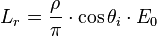 L_r = \frac{\rho}{\pi}\cdot \cos \theta_i\cdot E_0