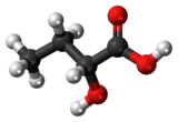 2-Hydroxybutyric acid molecule