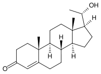 Skeletal formula of 20α-dihydroprogesterone