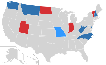 2008 Gubernatorial election results map