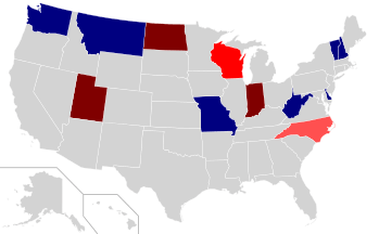 2012 Gubernatorial election results map