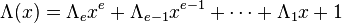  \Lambda(x) = \Lambda_{e} x^{e} + \Lambda_{e-1} x^{e-1} + \cdots + \Lambda_{1} x + 1