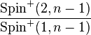 \frac{ \mathrm{Spin}^+(2,n-1) }{ \mathrm{Spin}^+(1,n-1) }