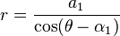 r=\frac{a_1}{\cos (\theta-\alpha_1)}