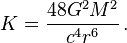  K = \frac{48 G^2 M^2}{c^4 r^6} \,.