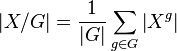 \left|X/G\right|=\frac{1}{\left|G\right|}\sum_{g\in G}\left|X^g\right|