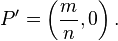 P' = \left(\frac{m}{n},0\right).