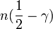 n(\frac{1}{2} - \gamma)