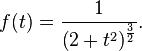 f(t) = \frac{1}{\left(2+t^2\right)^{\frac{3}{2}}}.