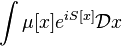 \int \mu[x] e^{iS[x]} \mathcal{D}x