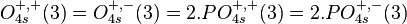 O_{4s}^{+,+}(3)=O_{4s}^{+,-}(3)=2.PO_{4s}^{+,+}(3)=2.PO_{4s}^{+,-}(3)