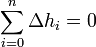  \sum_{i=0}^n \Delta h_i = 0 