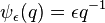 \psi_\epsilon(q) = \epsilon q^{-1}