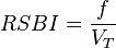 RSBI = \frac{f}{V_T} 