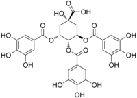 Chemical structure of 3,4,5-tri-O-galloylquinic acid