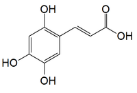 Chemical structure of 2,4,5-trihydroxycinnamic acid.