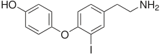 Skeletal formula of the 3-iodothyronamine