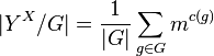 |Y^X/G| = \frac{1}{|G|}\sum_{g \in G} m^{c(g)}