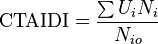 
\mbox{CTAIDI} = \frac{\sum{U_i N_i}}{N_{io}}
