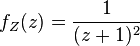 f_Z(z) = \frac{1}{(z + 1)^2}