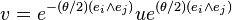 v=e^{-(\theta/2)(e_i \wedge e_j)}u e^{(\theta/2)(e_i \wedge e_j)}