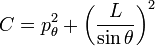 C = p_{\theta}^{2} + \left(\frac{L}{\sin\theta}\right)^{2}