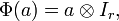 \Phi (a) = a \otimes I_r,