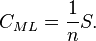 C_{ML}=\frac{1}{n}S.