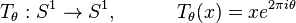  T_\theta :S^1 \to S^1, \quad \quad \quad T_\theta(x)=xe^{2\pi i\theta} 